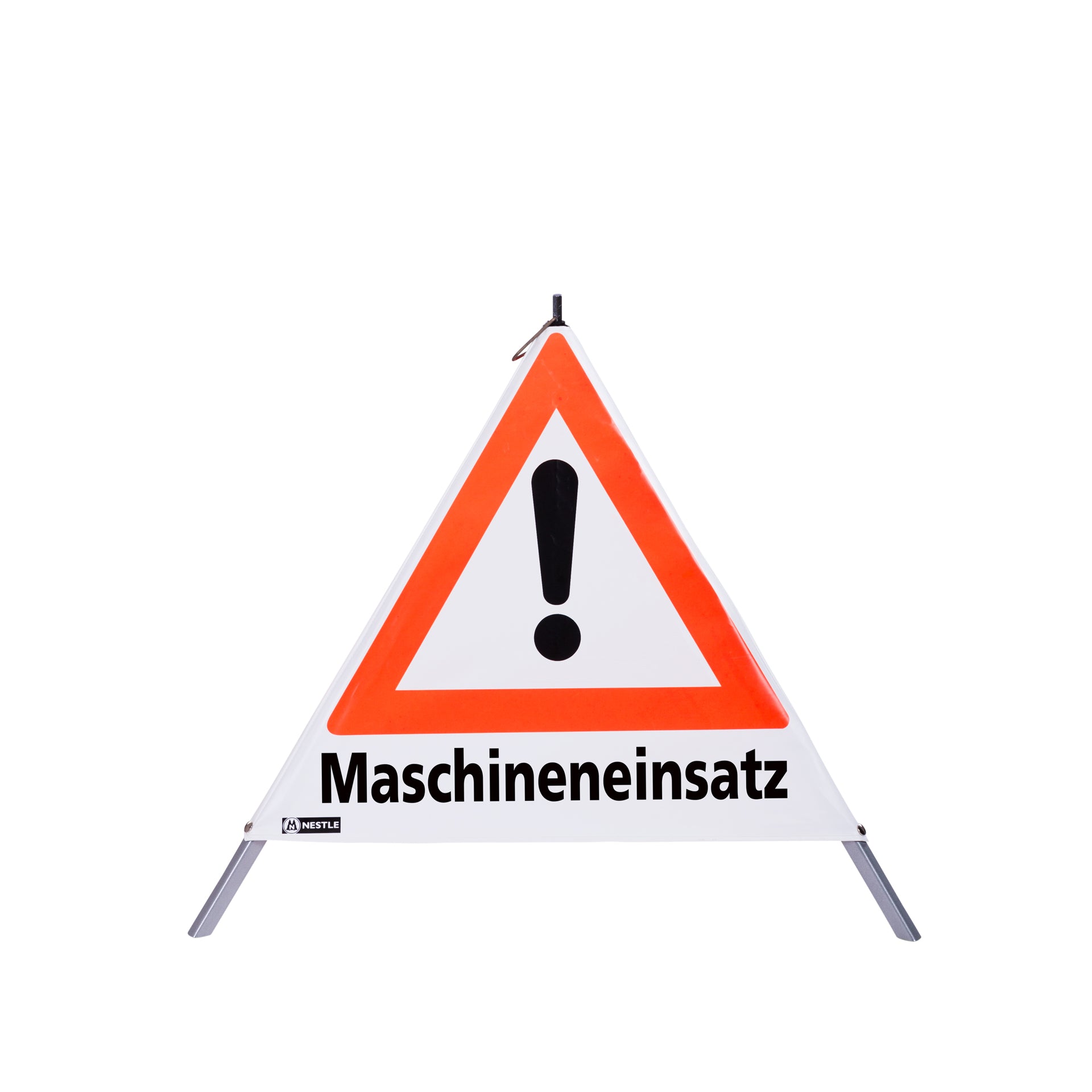 NESTLE Warnpyramide 70 cm, Achtung (VZ101), weiß, mit Feder NESTLE Warnpyramide 70 cm, Achtung (VZ101), weiß, mit Feder